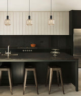 MARACA: Interior Glass Jar With Quadrilateral Segment Pendant Lights