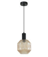 MARACA: Interior Glass Jar With Quadrilateral Segment Pendant Lights