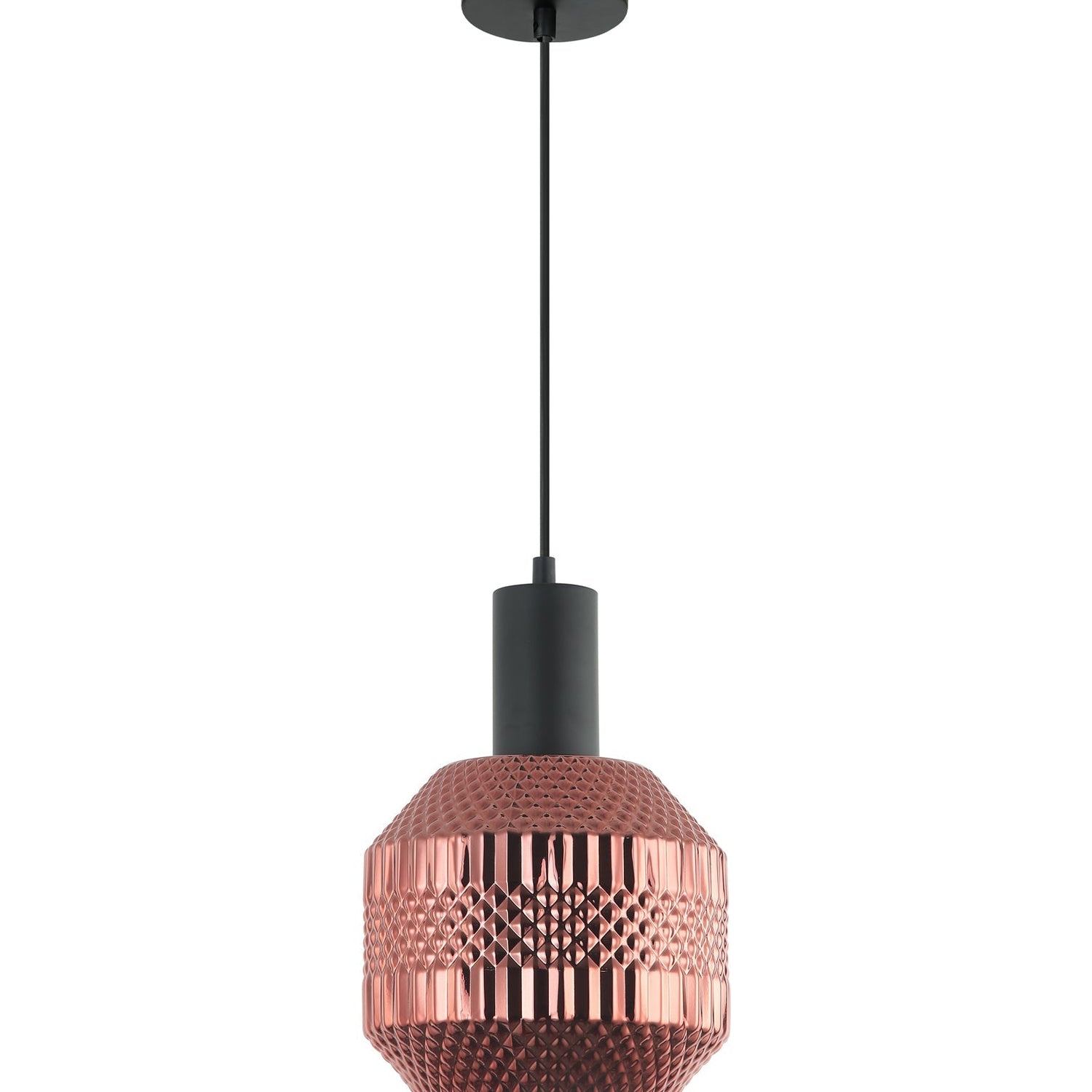 MARACA: Interior Glass Jar With Quadrilateral Segment Pendant Lights