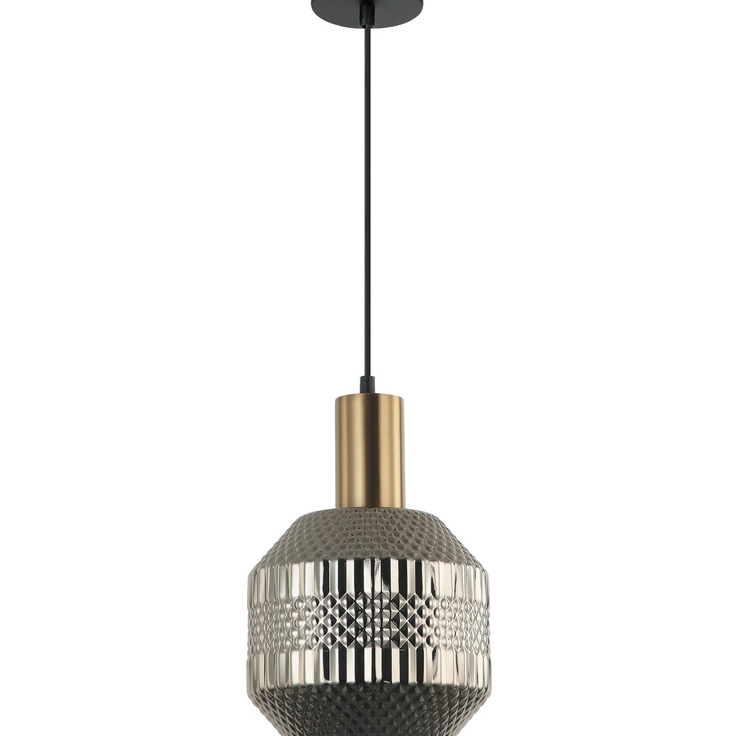 MARACA: Interior Glass Jar With Quadrilateral Segment Pendant Lights