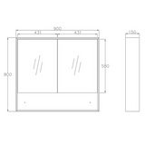 MARLO Mirror Shaving Cabinet 900mm