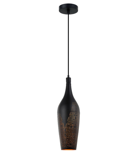 MARRAKESH: Bohemian Interior Bottle Shape Pendant Light (Black/ White)