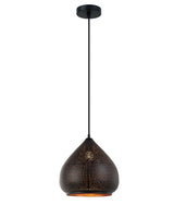 MARRAKESH: Bohemian Interior Ellipse Shape Pendant Light (Black/ White)