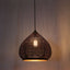 MARRAKESH: Bohemian Interior Ellipse Shape Pendant Light (Black/ White)