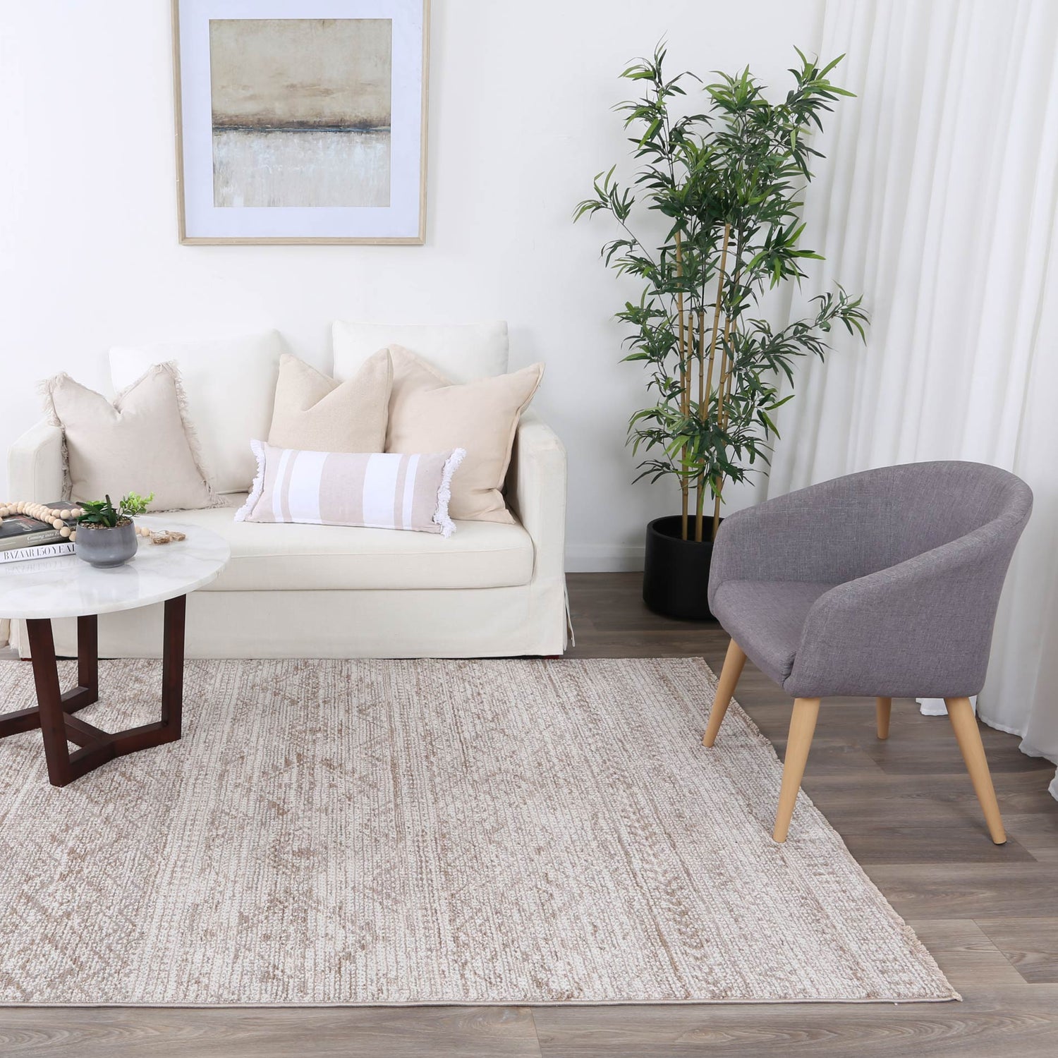 Annapolis Kesh Beige Tribal Soft Rug
