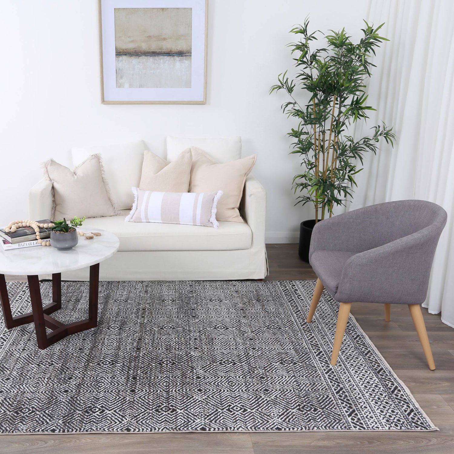 Annapolis Zaranj Charcoal Tribal Soft Rug