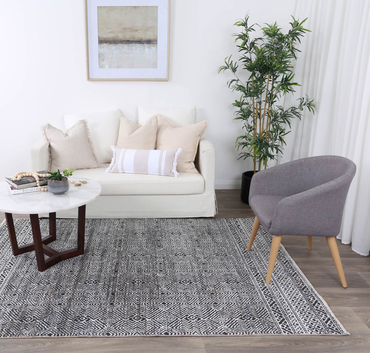 Annapolis Zaranj Charcoal Tribal Soft Rug
