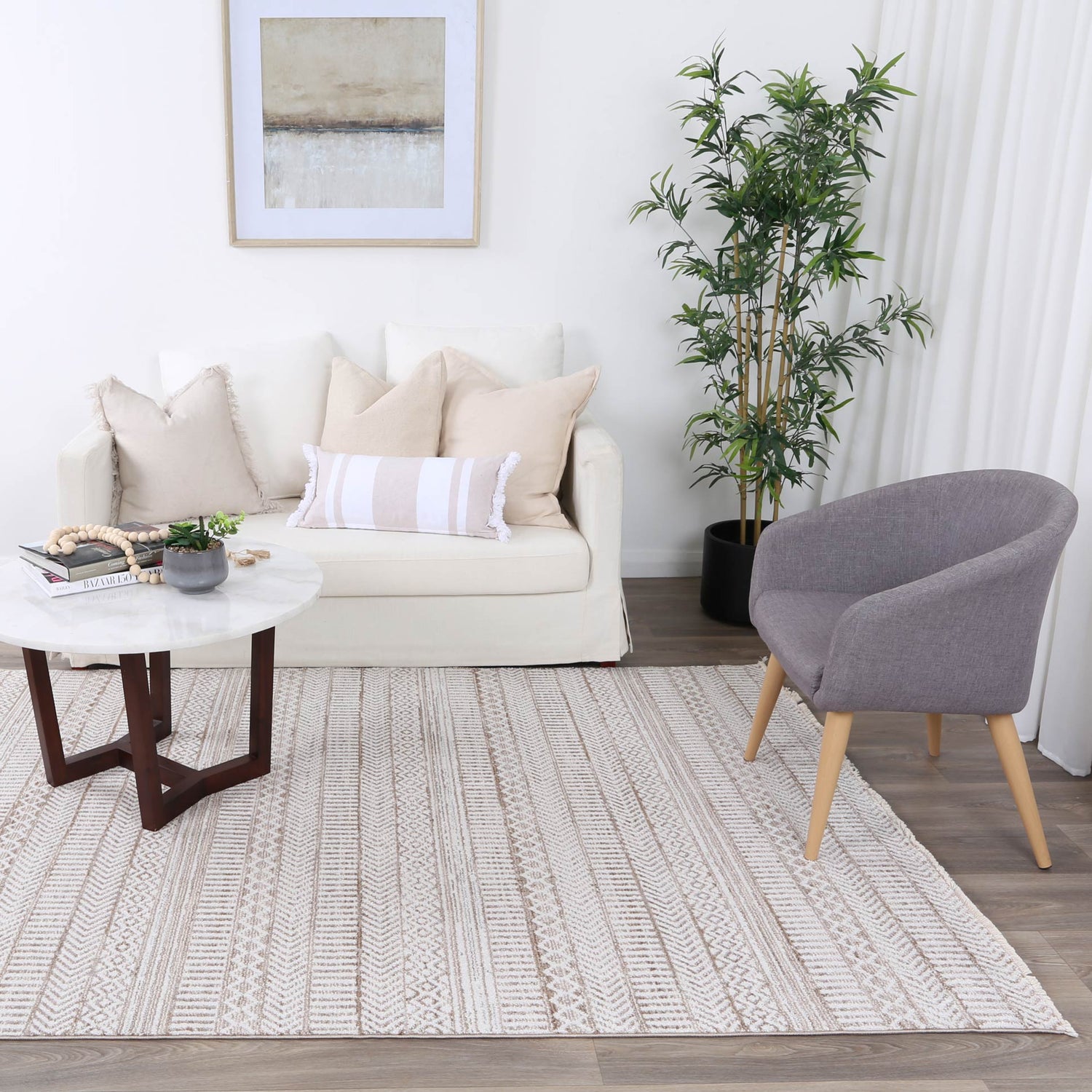 Annapolis KermanBeige Tribal Soft Rug