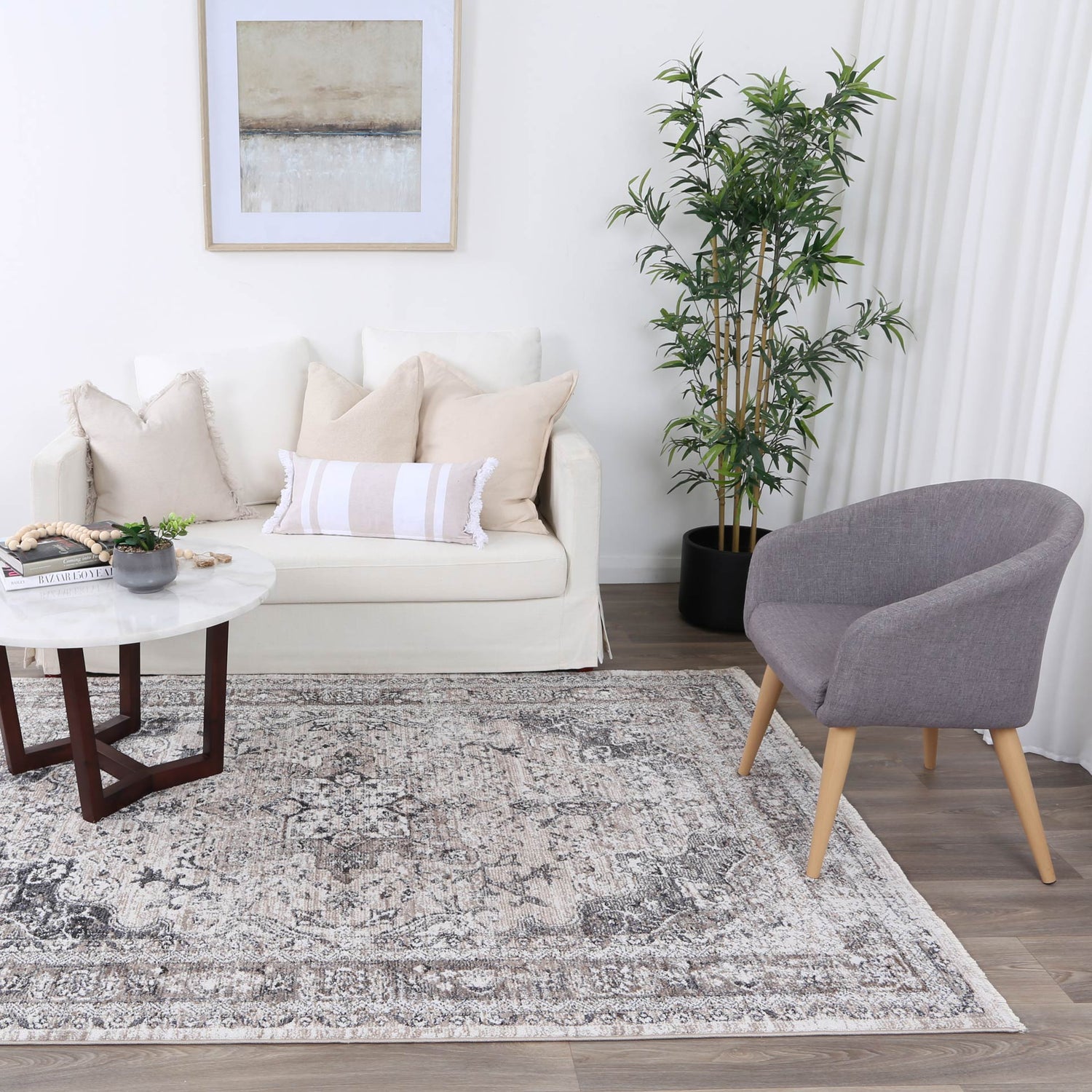 Annapolis Samarkad Ash Traditional Soft Rug