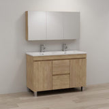 ABS MFL2 Light American Oak Double Bowl Freestanding Vanity 1200mm