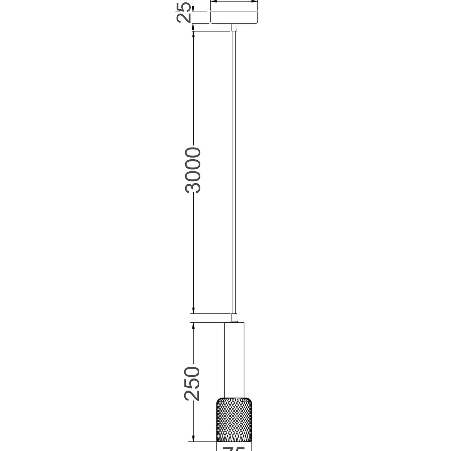 MIKRO: Modern Karaoke Mic Shape Interior Cylinder & Mesh Pendant Lights