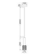 MIKRO: Modern Karaoke Mic Shape Interior Cylinder & Mesh Pendant Lights