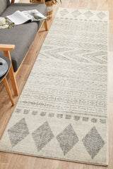 Mirage Adani  Modern Tribal Design Grey Runner Rug