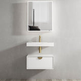 Tiara Wall Hung Vanity and Basin 600mm White
