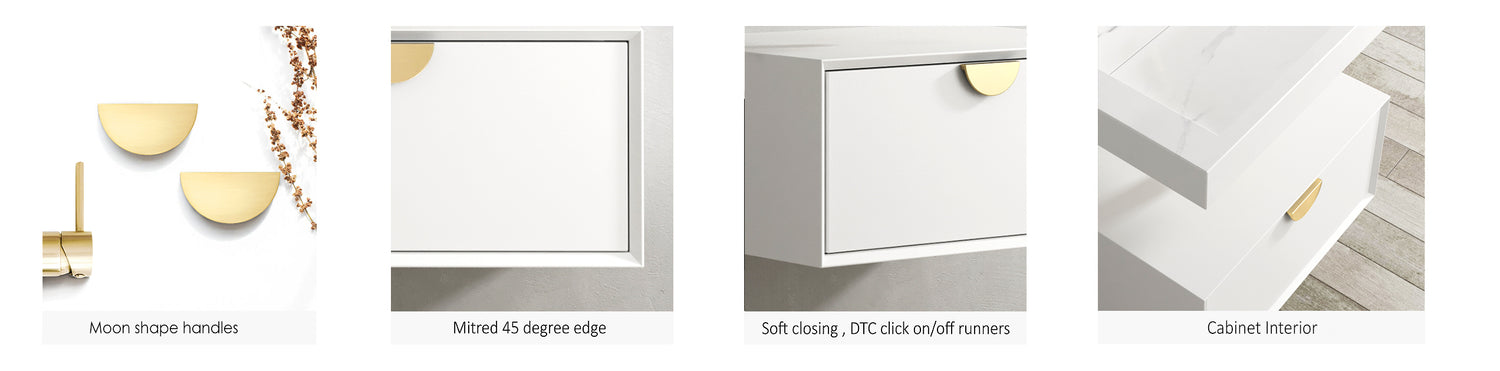 Moonlight Solid Surface Basin with Optional Mixer & Bottle Trap (Rectangle: 1200x460x80)