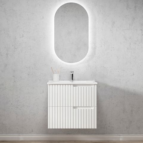 Vanity NOOSA Wall Hung 600mm Satin White