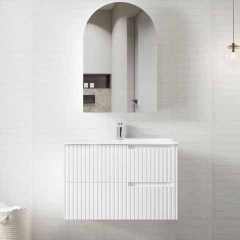 Vanity NOOSA Wall Hung 900mm Satin White