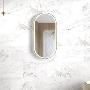 NOOSA LED Oval Metal Coloured Frame Tuffi Mirror 900x450mm