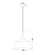 NORDIC: Modern Scandinavian Medium Dome Shape Steel & Wood Pendant Lights