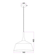 NORDIC: Modern Scandinavian Large Dome Shape Steel & Wood Pendant Lights