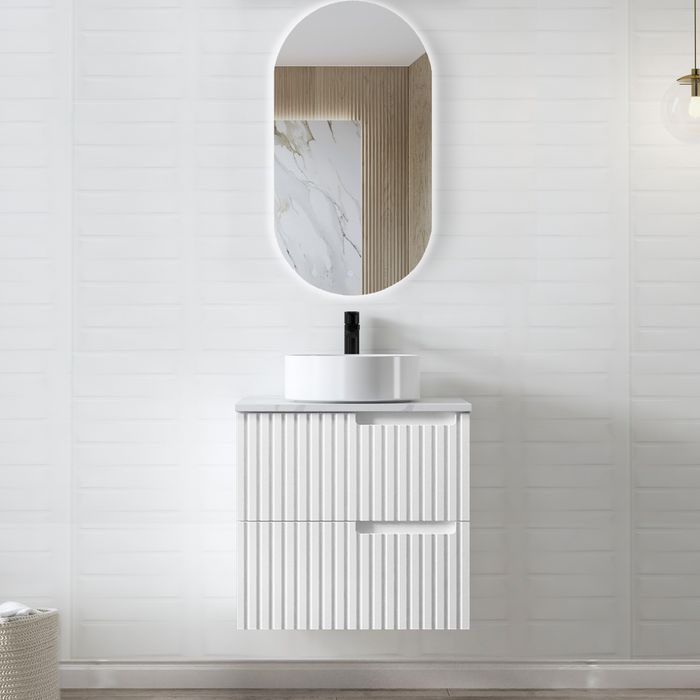 Vanity NOOSA Wall Hung 600mm Satin White