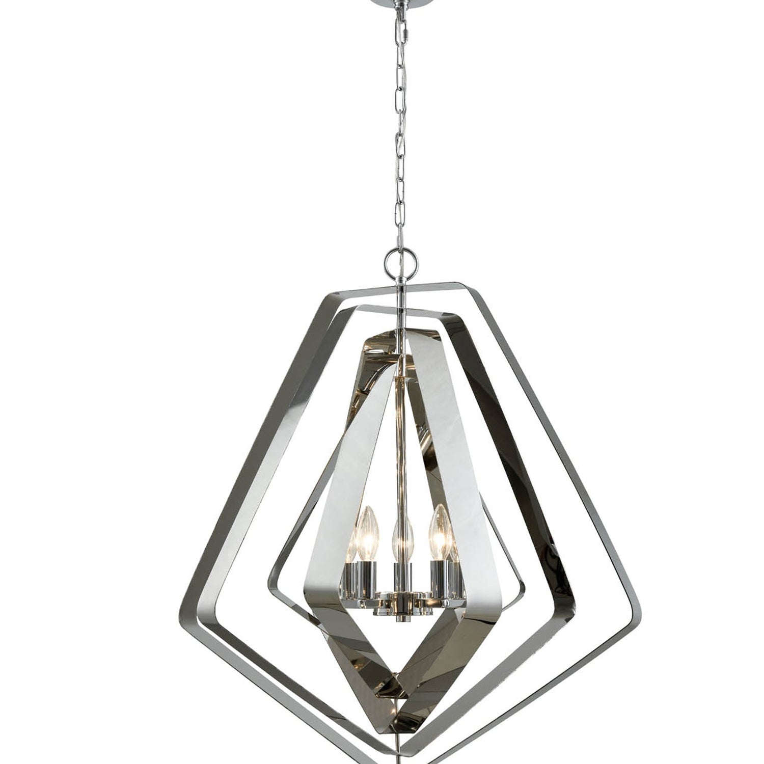 ORBITA: Bohemian Large Polished Nickel Hardware Pendant Light