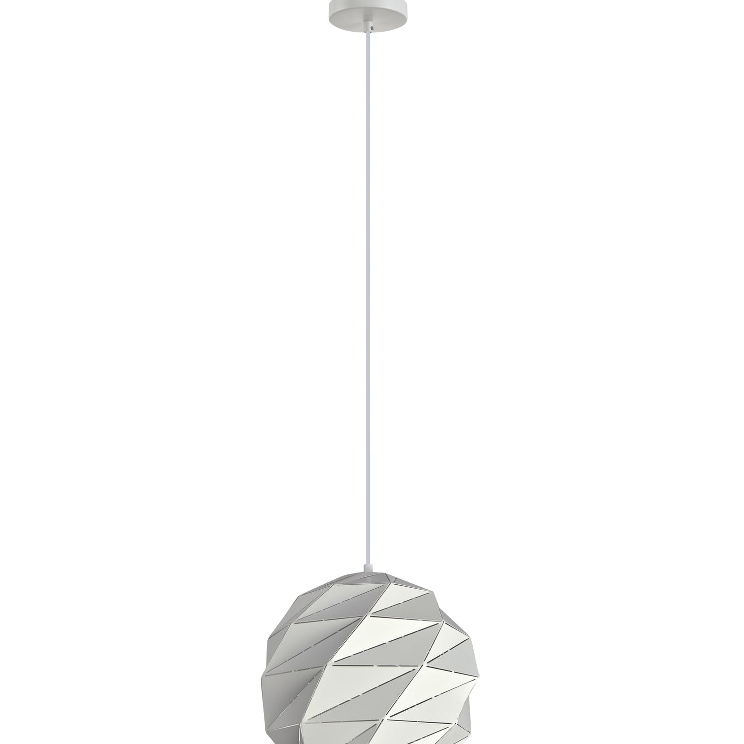 ORIGAMI: Interior Small Dome Carved Iron Origami Style Pendant Lights