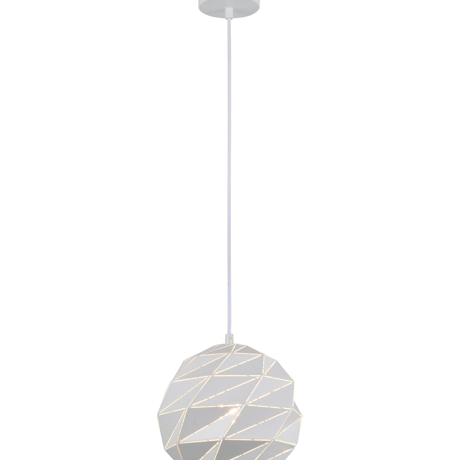 ORIGAMI: Interior Small Dome Carved Iron Origami Style Pendant Lights