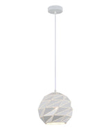 ORIGAMI: Interior Small Dome Carved Iron Origami Style Pendant Lights