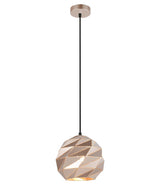 ORIGAMI: Interior Large Dome Carved Iron Origami Style Pendant Lights