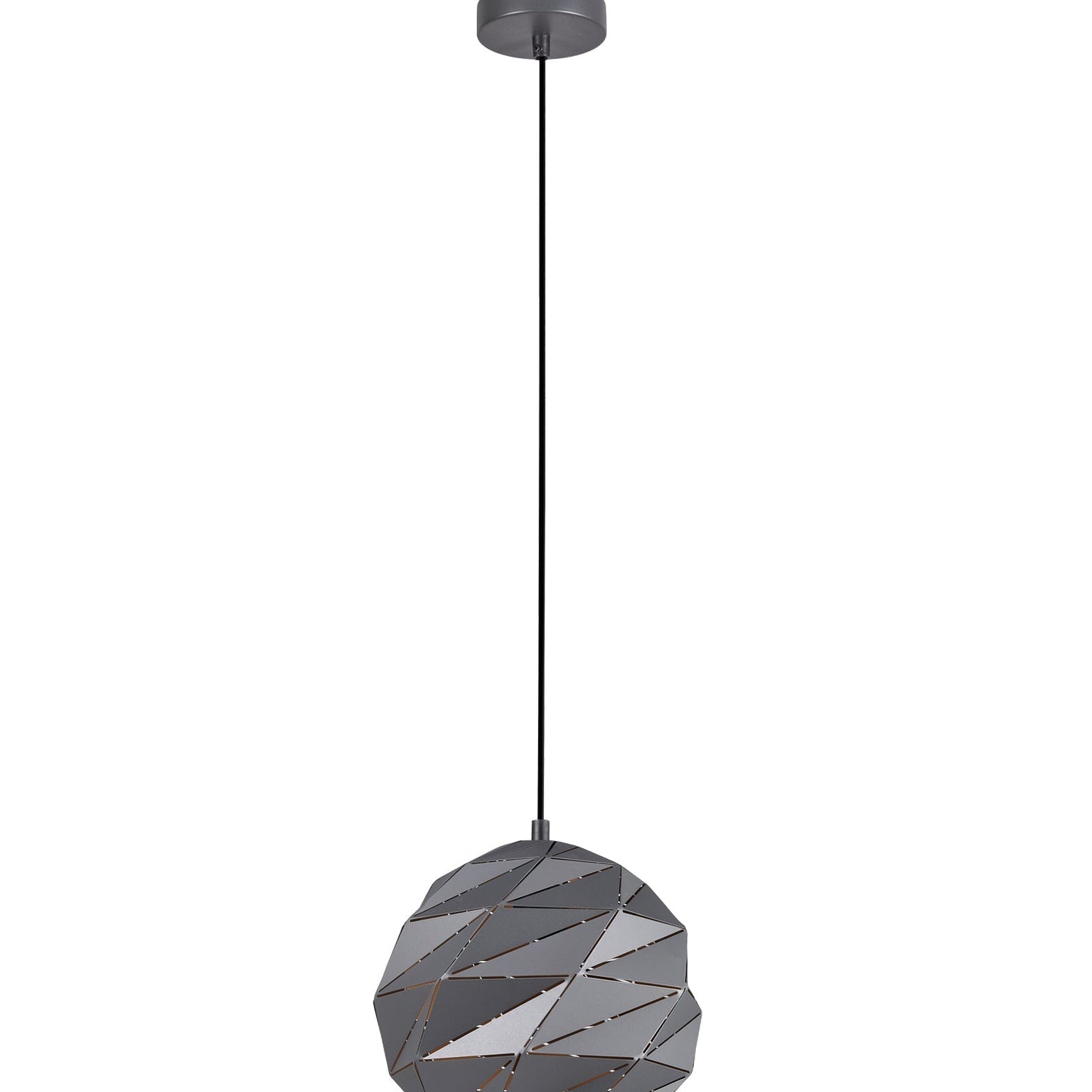 ORIGAMI: Interior Small Dome Carved Iron Origami Style Pendant Lights