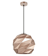 ORIGAMI: Interior Large Dome Carved Iron Origami Style Pendant Lights