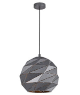 ORIGAMI: Interior Large Dome Carved Iron Origami Style Pendant Lights