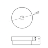 Roza Gloss Black & White Basin (Round: 370x370x140)