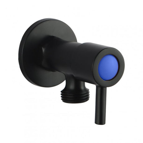 BLAZE Round Black 1/4 Turn Washing Machine Stop Tap