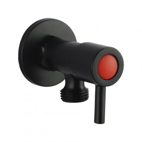 BLAZE Round Black 1/4 Turn Washing Machine Stop Tap