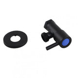 BLAZE Round Black 1/4 Turn Washing Machine Stop Tap