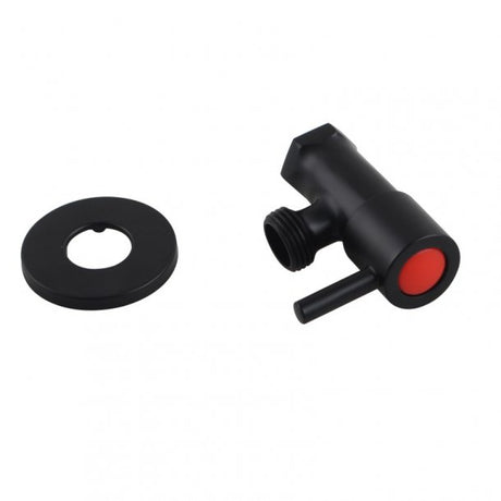 BLAZE Round Black 1/4 Turn Washing Machine Stop Tap