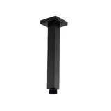 Cavallo Square Ceiling Shower Arm 200mm - Matte Black