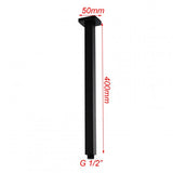 Blaze Square Ceiling Shower Arm 400mm - Black Technical Drawing