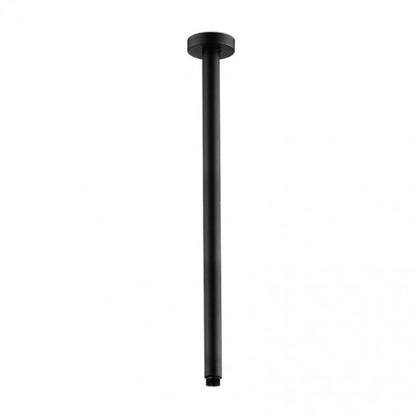 AQU Round Ceiling Shower Arm 600mm - Black