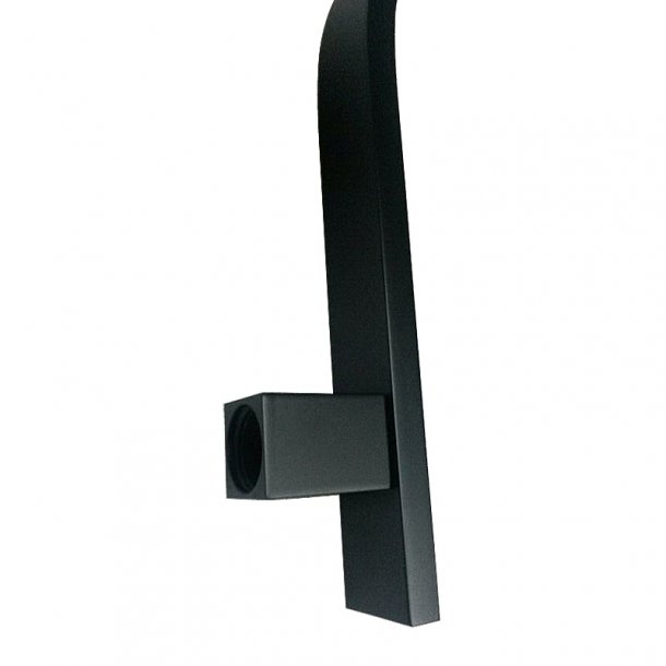 Blaze Square Gooseneck Wall Shower Arm - Black