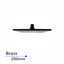 AQU Square Rainfall Brass Shower Head 200mm - Black