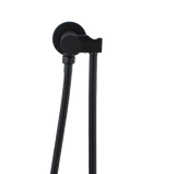 AQU Round Hand Held Shower Bracket Holder - Black