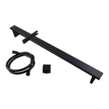 AQU Shower Rail Without Handheld Shower - Black