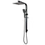 AQU 10'' Square Wide Rail Shower Station Top Water Inlet - Black