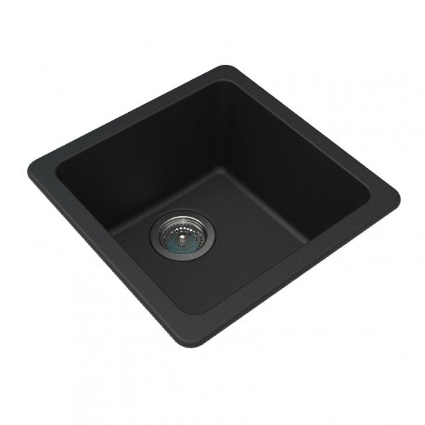 ARETE Black Granite Quartz Stone Sink 422mm