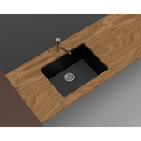 ARETE Black Granite Quartz Kitchen Sink 635x469mm
