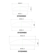 LED Dimmable Tri-CCT Oyster Lights