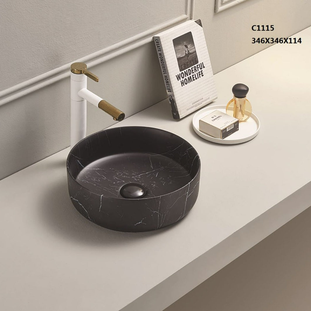 poseidon-round-matte-black-carrara-basin-400mm-x-400mm-x-140mm